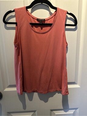 Eileen Fisher Womens Pink Knit 100% Silk Scoop Neck Sleeveless Tank Top Sz XS